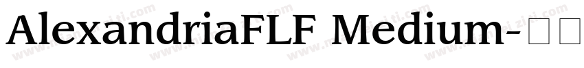 AlexandriaFLF Medium字体转换